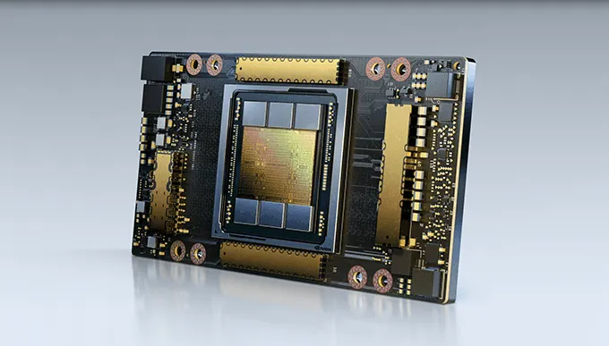 Une carte NVIDIA A100