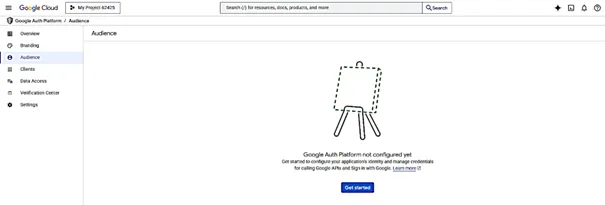 image illustrant l'interface de google permettant de créer une audience