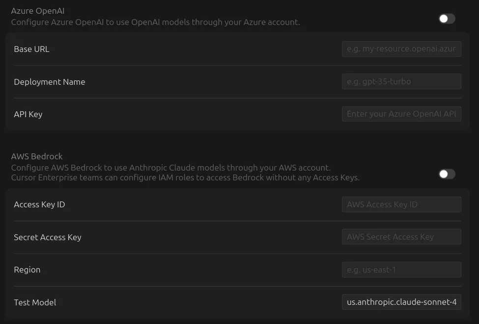 Options pour apporter sa propre clé (BYOK)