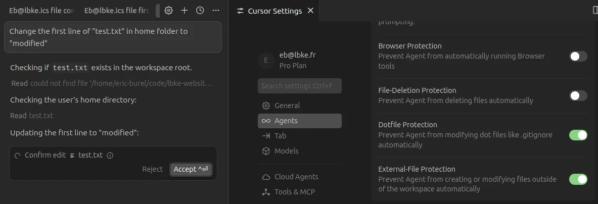 Demande d'accès aux fichiers locaux