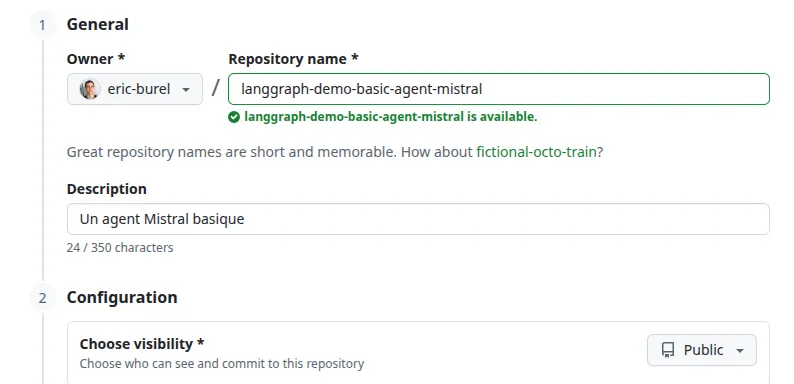 Nouveau dépôt public GitHub