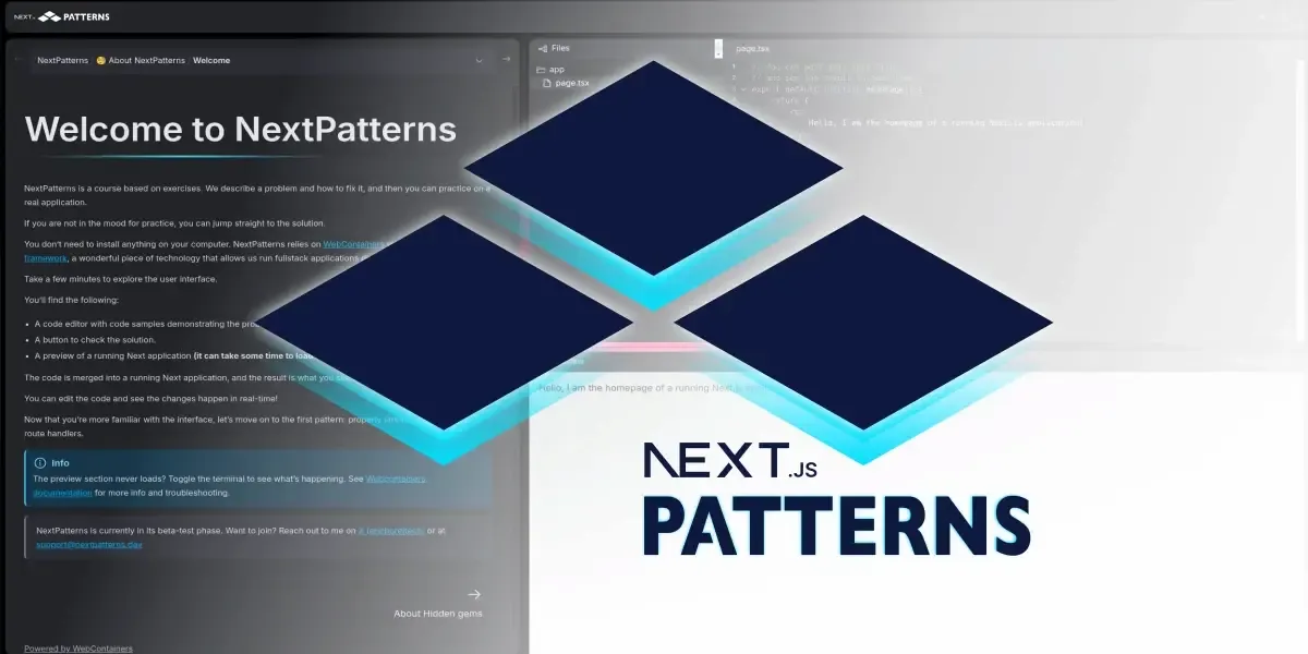 Master Next.js with patterns