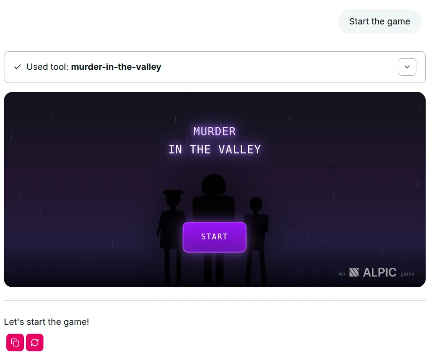 Exemple d'application Skybridge (jeu d'enquête)