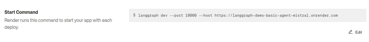 Start command